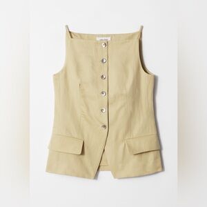 & Other Stories Light Tan Sleeveless Blouse